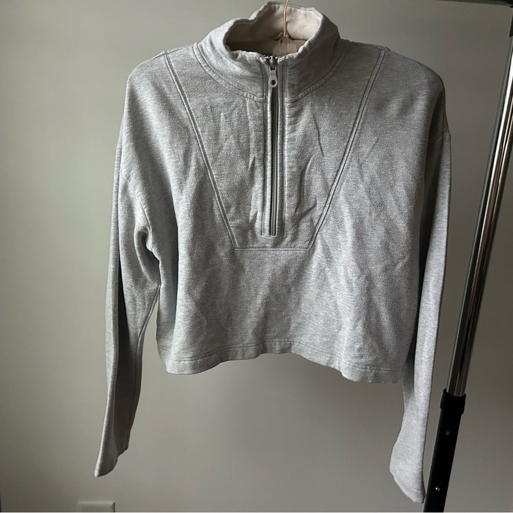 Gray Women's Quarter-Zip Top